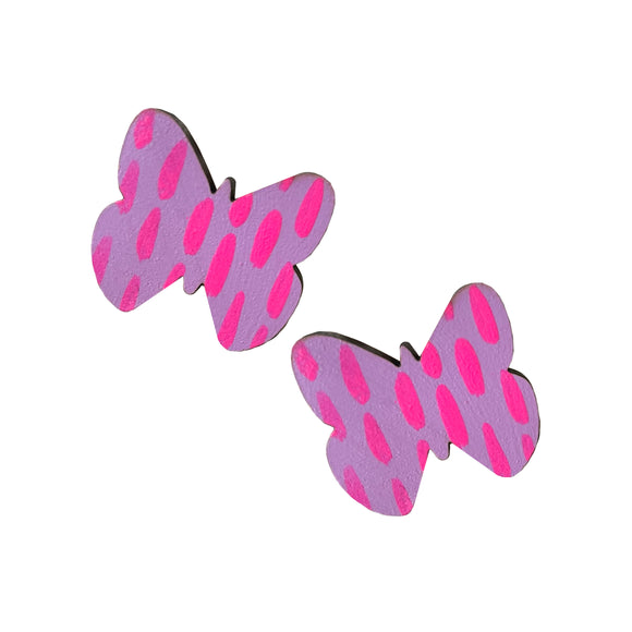 Butterfly Studs - Purple