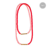 Pink/Red Wrap Necklace (5in1)